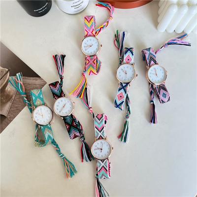 Damenuhr im Strickstil, exquisite Scheibenuhren für Damen im Bohemian-Stil, Geburtstagsgeschenk