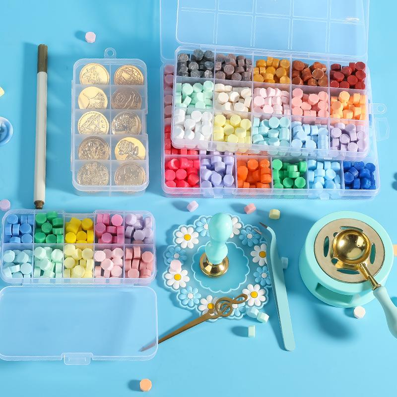 NEW Wax Seal Stamp Set Lacquered Stamp Sealing Wax Kit DIY Craft Supplies Scrapbooking Christmas Wedding Invitation Decoration