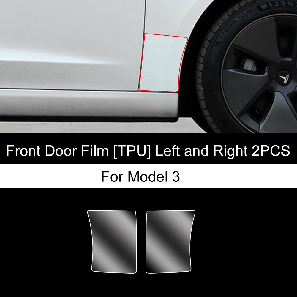 For Tesla Model3/Y 2017-2025 Front Door Rear Door Protective Film Invisible Car Clothing TPU Film Decoration for Model Y Juniper