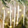 5 st Vinterfest Hängande Ornament med Is Istapp Design för Julgran och Festlig Inomhus Utomhus Dekoration