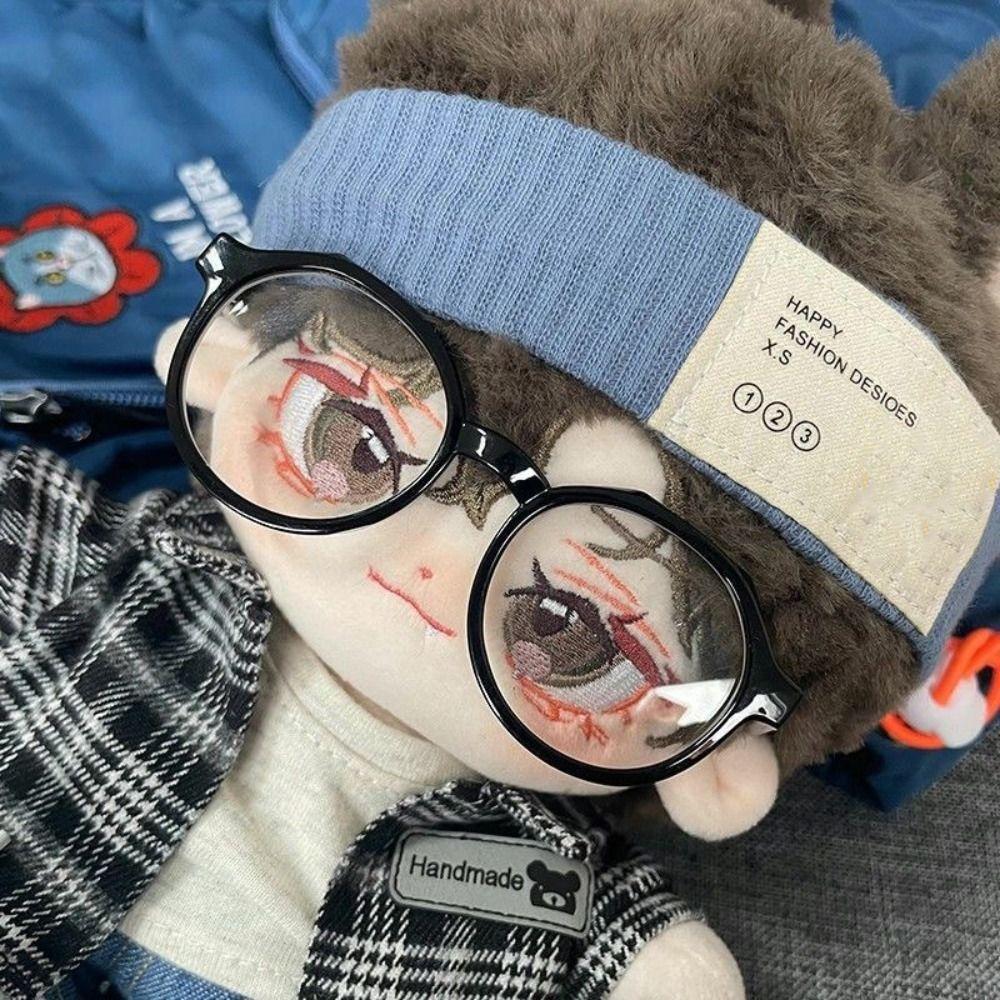 

Transparent Round Transparent Glasses Plastic Doll Mini Glasses Kids Gift style A