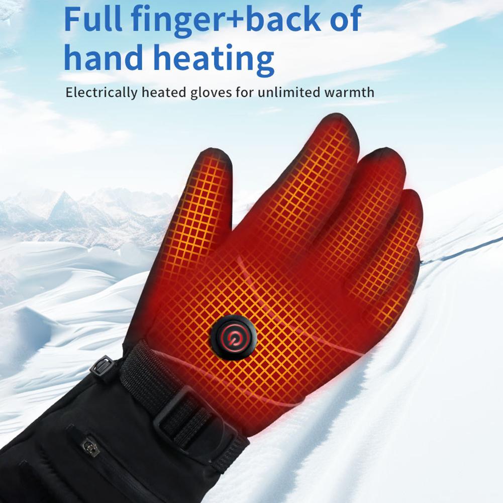 Winter Heating Gloves Electric Heated Gloves Skiing Mitten Snowboarding Climbing Hiking Motorcycle Gloves Hand Warmer Waterproof
