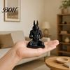 Desktop Anubis Sculpture Figurine, 3D Printed Egyptian God Statue Meditating with Heart Decor Hands, Mythical Desk for Home Office, Collectible