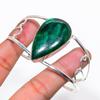 Natural Green Labradorite 925 Sterling Silver Cuff Bangle Adjustable AC-1411