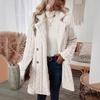 2024 Тепле вовняне двобортне плюшеве пальто з костюмним коміром - Зручний європейський та американський стиль