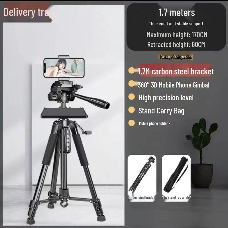Universal SLR Camera & Phone Tripod with Macro Stabilizer for Photography & Live Streaming