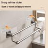 No-Drill Staggered Double & Single Rod Bathroom Towel Rack