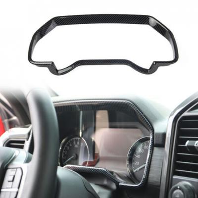 Carbon Fiber Style Dashboard Meter Panel Frame Cover Trim for Ford F-150 +