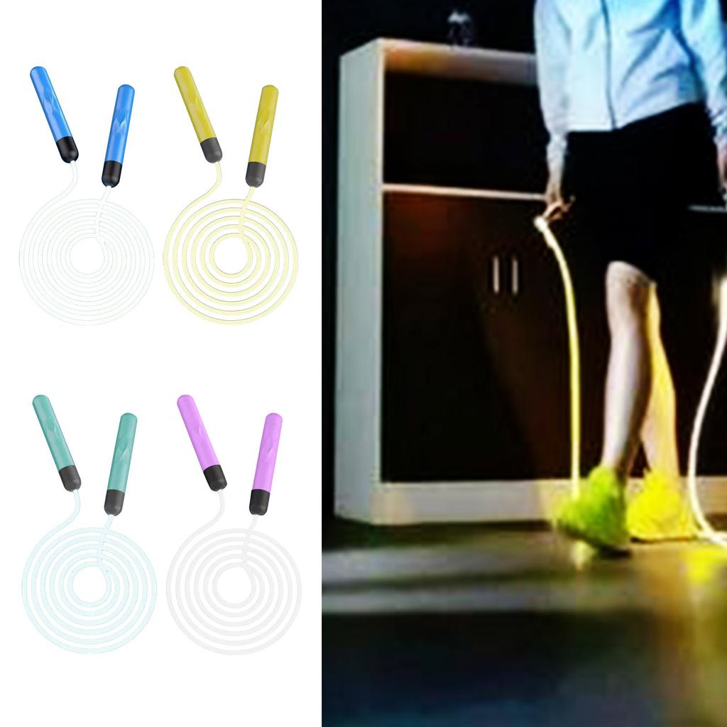 Indoor Fitness Exercise LED Light Jump Rope Adjustable Jumping Rope for Kids Outdoor Skipping Rope Glowing Jump Ropes