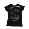 Star Wars Womens/Ladies The Last Jedi Resistance Logo Metallic Cotton T-Shirt