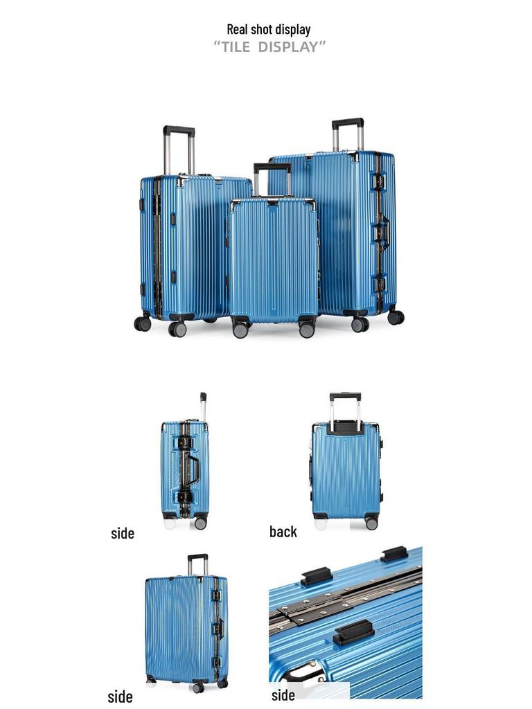 Premium 20-Inch Carry-On Suitcase with Universal Wheels and 24-Inch Aluminum Frame, Ideal for Female Students