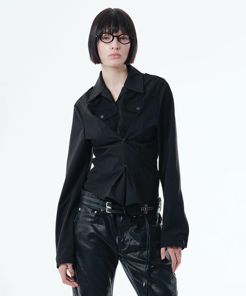 2000Akaibeuseu Aro Corset Shirt (Black)