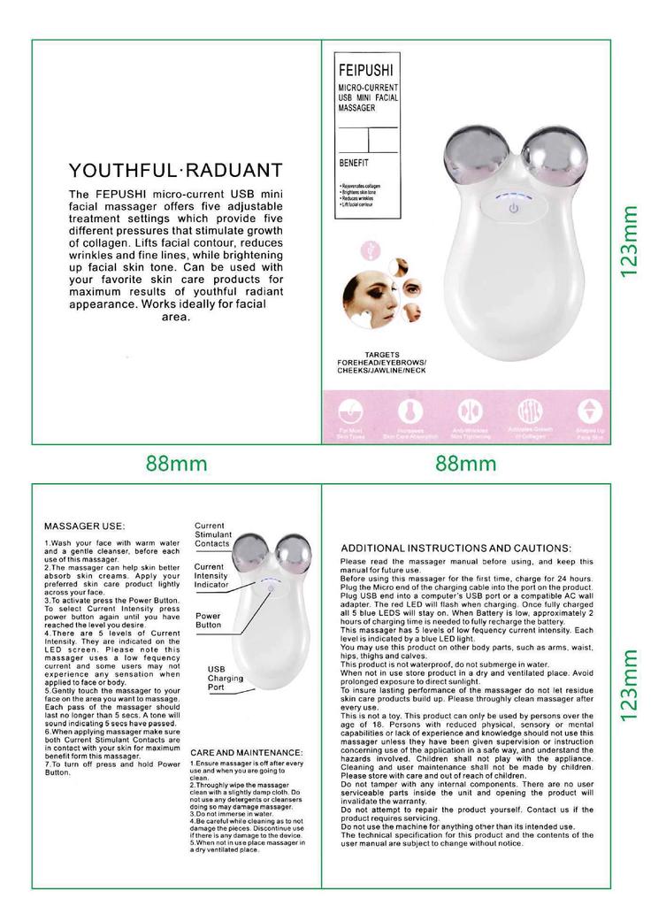 Cross-border RF Neck & V-Face Lifting Roller for Skin Rejuvenation & Microcurrent Beauty