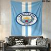 MCFC logo Wall Hanging Printed Fabric Blanket Decorative Tapestries for Bedroom Living Room Home Decor