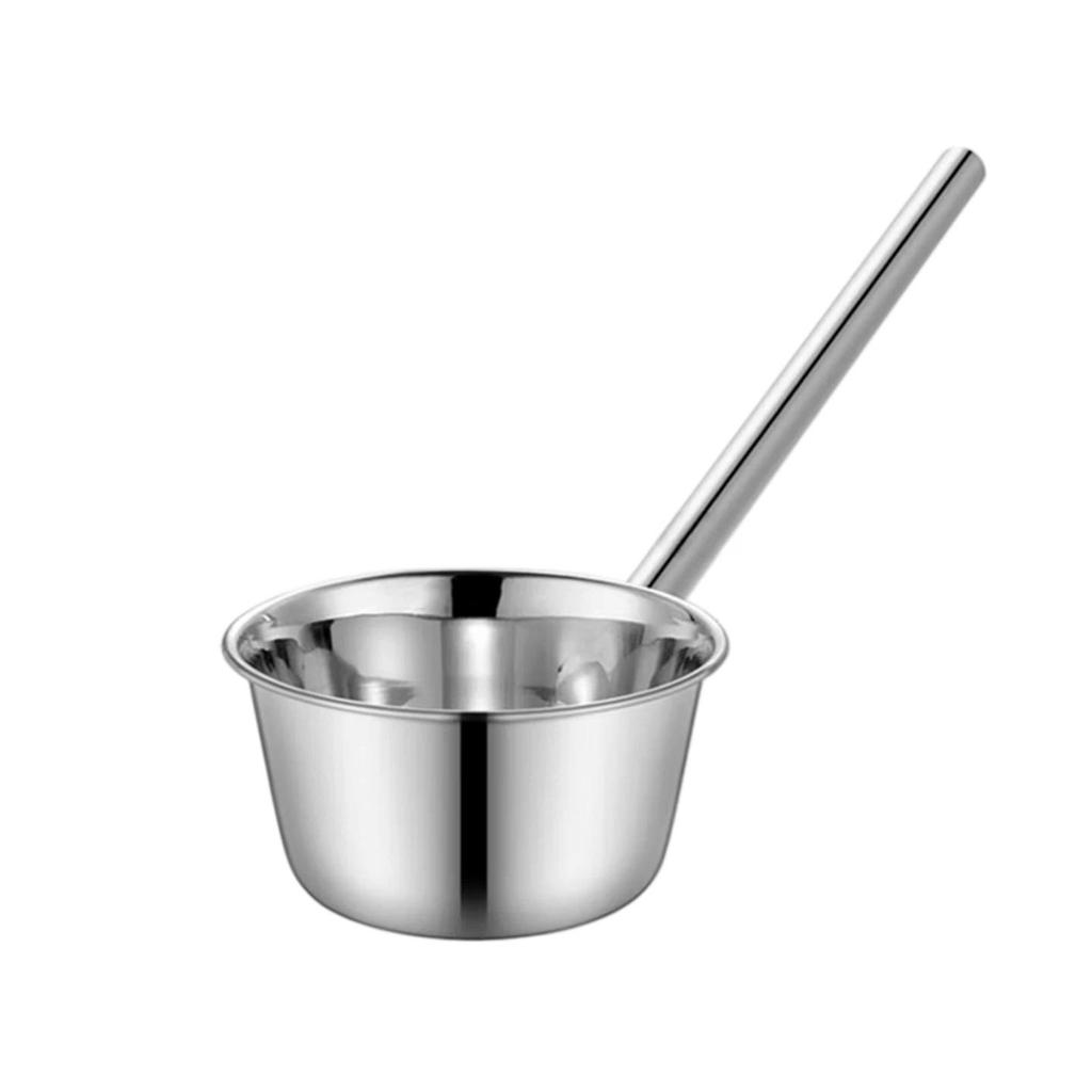 Jekero Edelstahl Lange Griffe Wasserschöpfkelle, Küche Haus Kommerziell Große Suppenkelle, Haferbrei Schöpfkelle, 1 Stück Durchmesser 18cm Griff 35cm