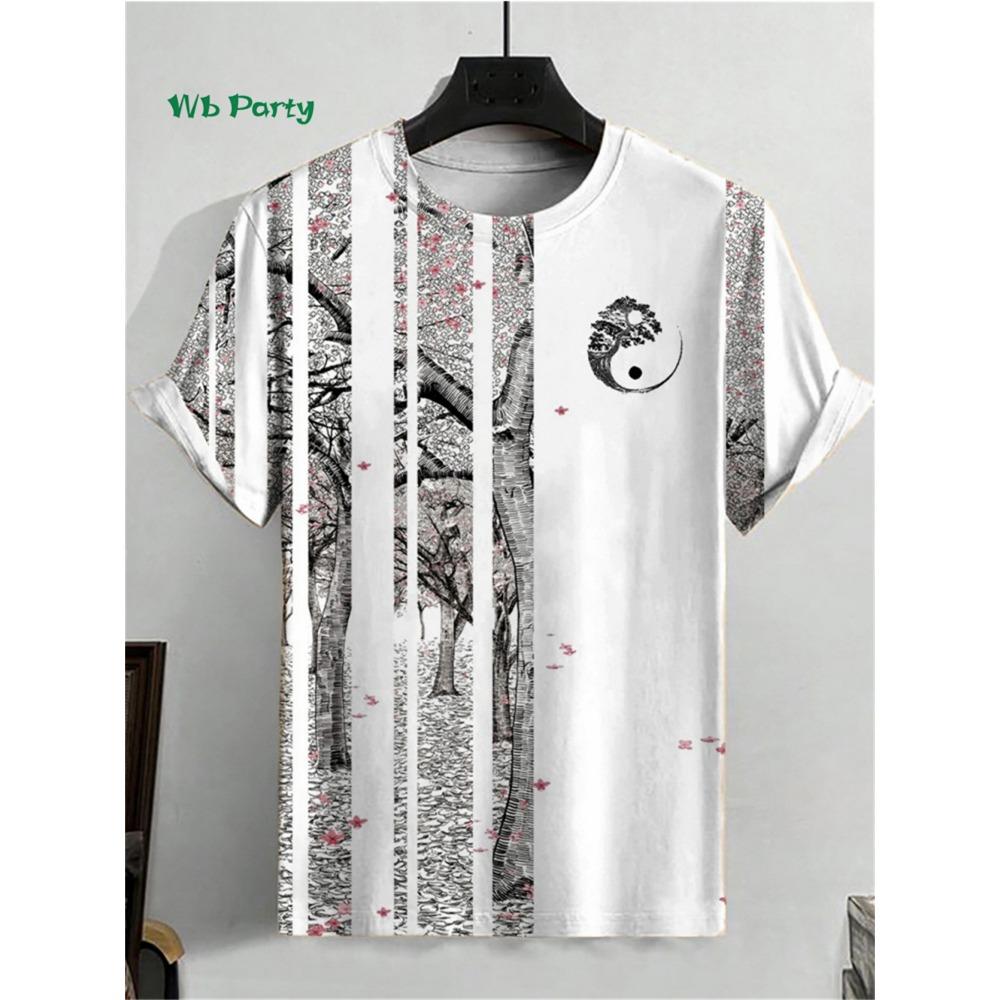 Fashion Men's T-Shirt 3D Cat Print Short Sleeve T-Shirt Art Design Funny T Shirt Summer Street Casual Oversized Men's Clothing
