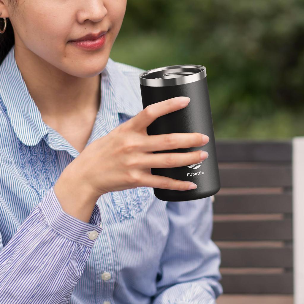 FJbottle 450ml Vacuum Insulated Mug Bottle, 2-Way Bottle, Keeps Water Hot or Cold, Perfect for Drinking from a Cup or Directly, Portable, Easy To