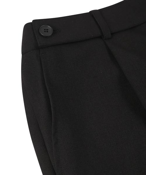 PRAIRIE [Summer] Like Linen Wide Slacks (Black)