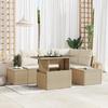 VidaXL 5-Piece Garden Sofa Set with Beige Cushions In Poly Rattan 3349177