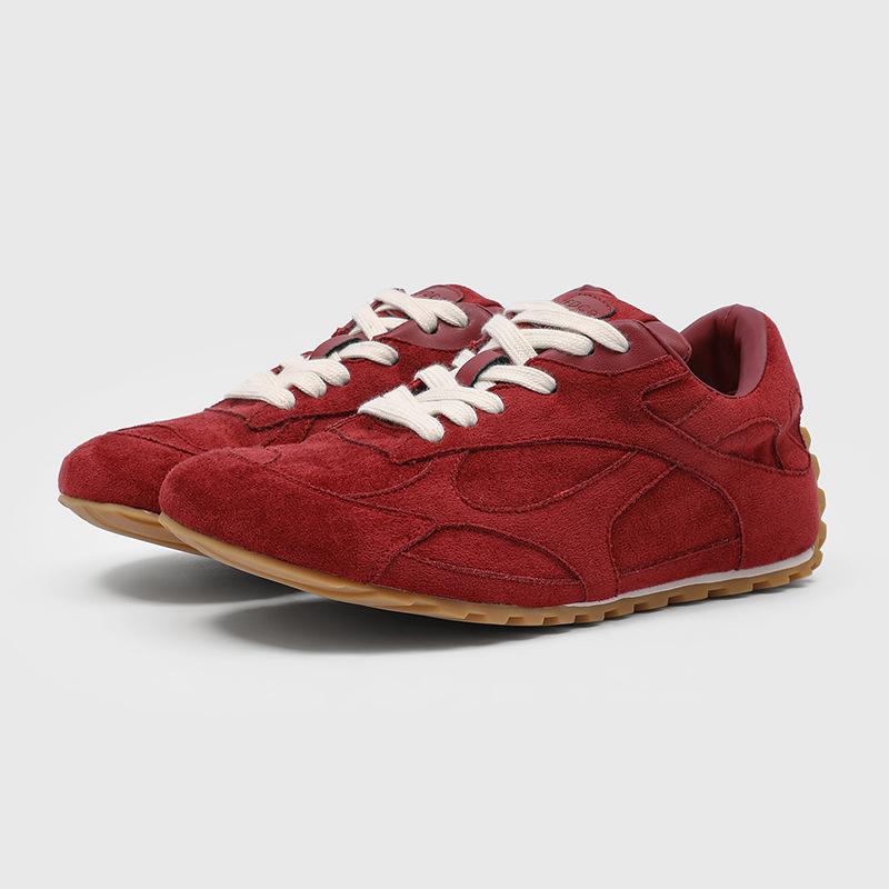 Trendy German Training Shoes Commuter Casual Shoes Men'S And Women'S Shoes Thin Soles Crooked Head Sports Lace-Up Retro Round Head