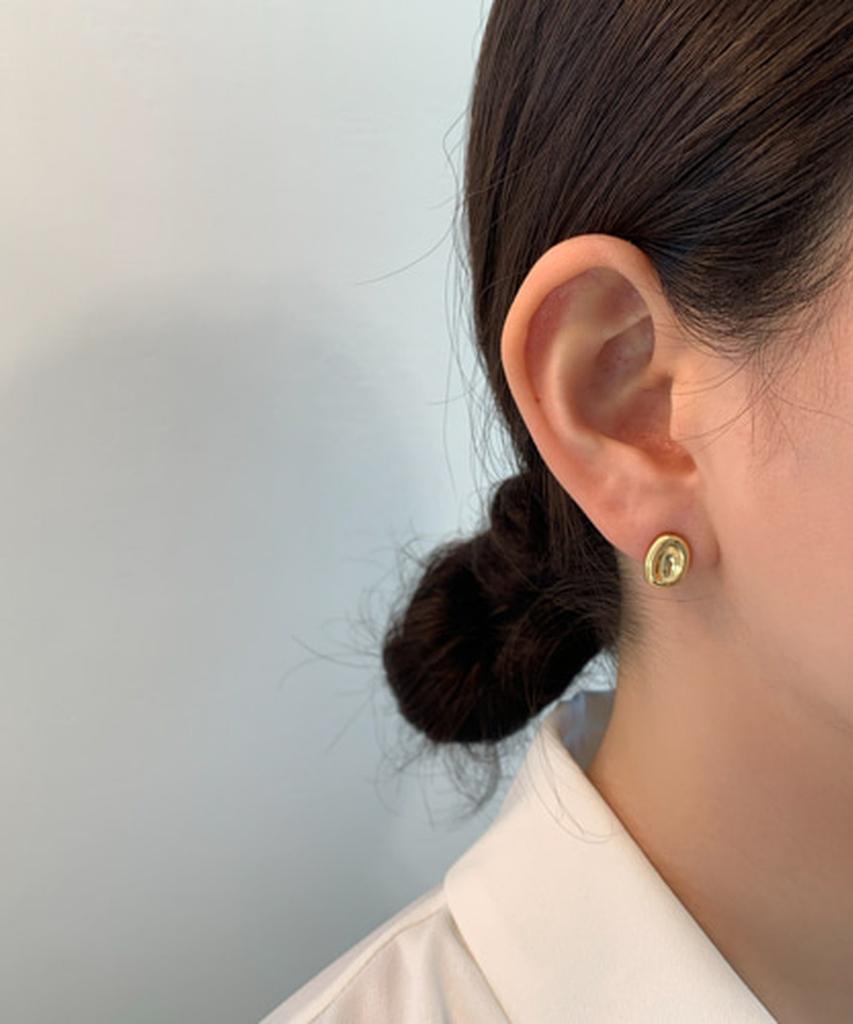 Alleun Silver 925 Pebble Bold Daily Earrings
