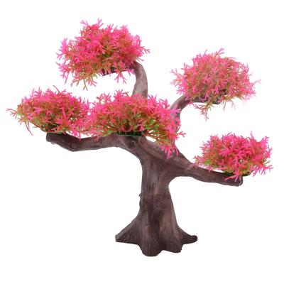 Aquarium Plant Ornament Simulation Artificial Beautiful Landscape Fish Tank Decoration Pink