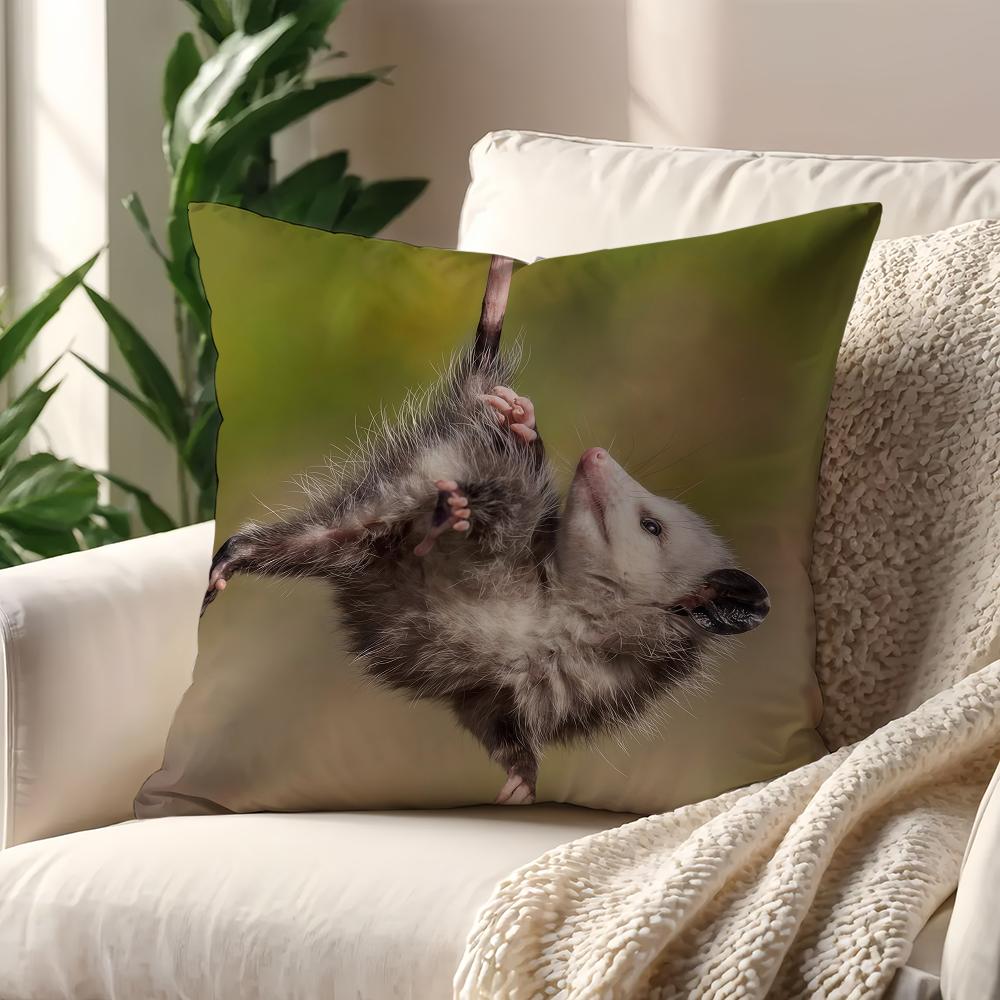 Modern Opossum Kawaii Cushion Cover For Pillow Printing Sofa Decoration Home Car Room Coffee Shop Office Nordic Simplicity