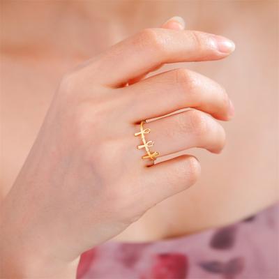 EUEAVAN Egypt Ankh Cross Ring Stainless Steel Egyptian Key of Life Finger Rings for Women Vintage Amulet Jewelry Gifts Wholesale