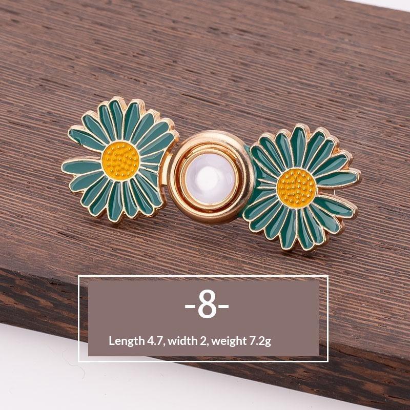 Various Cute Styles No Sew Waist Tightener Buttons Alloy Adjustable for Jeans Skirt Pants Waist Adjustment Accessory