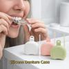 Soft Silicone Denture Case Candy Color Orthodontic Container Retainer Storage Box  for Home