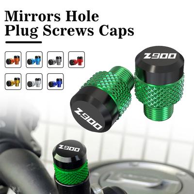 Para kawasaki z900 z 900 2017-2022 2018 motocicleta m10x1.25 cnc espelhos buraco plug parafusos tampas rosca