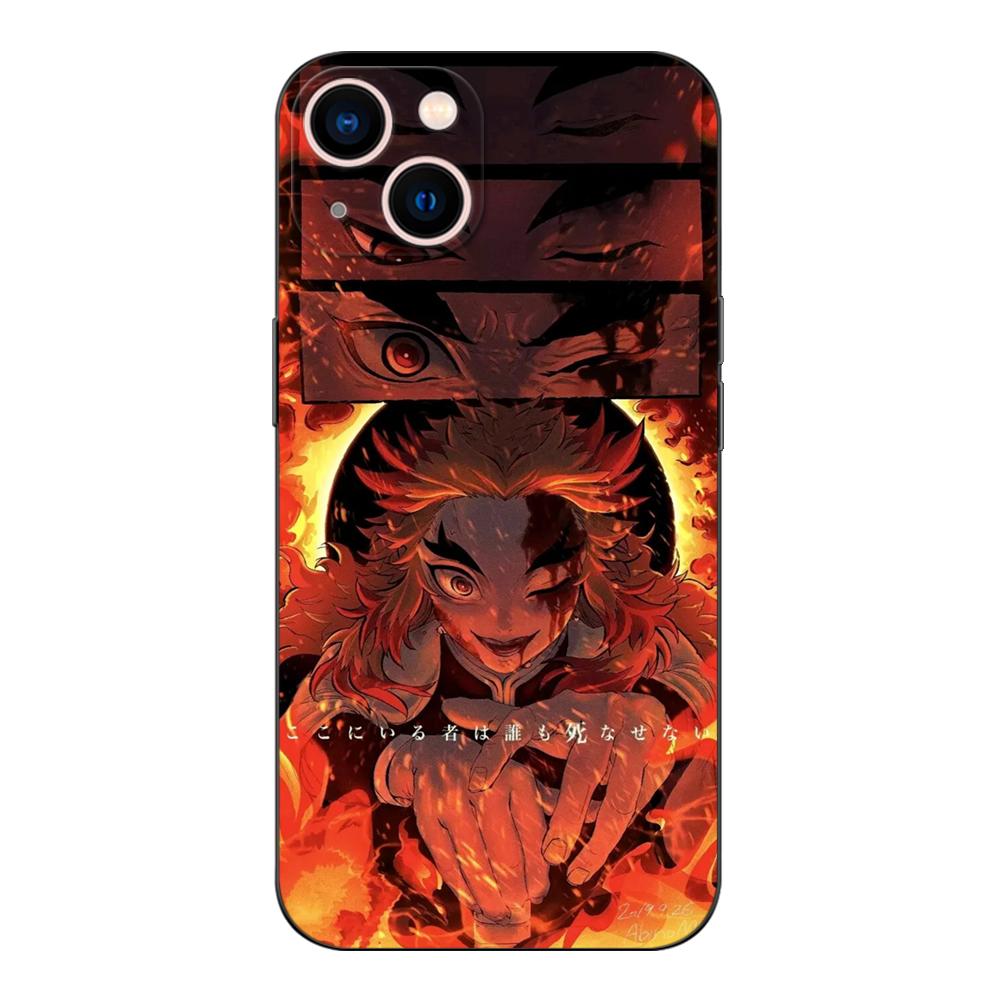 

Черный чехол из ТПУ для iPhone 5 5S SE 2020 6 6S 7 8 plus x 10 XR XS 11 12 13 mini pro MAX задняя крышка Rengoku Kyoujurou iphone 11 pro