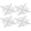 PATIKIL 80mm Fan Finger Grill, 4-Pack, 304 Stainless Steel, Grill Protector Guard, Fan Protective Cover, 80x80mm, for DIY Equipment, Computers, Silver