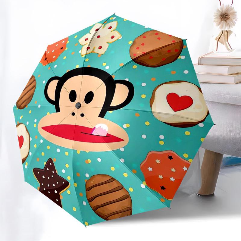 1pc Paul Frank Cookies Collection Umbrella with Plastic Handle,Suitable for All Seasons Home Travel Outdoor UmbrellaM1361