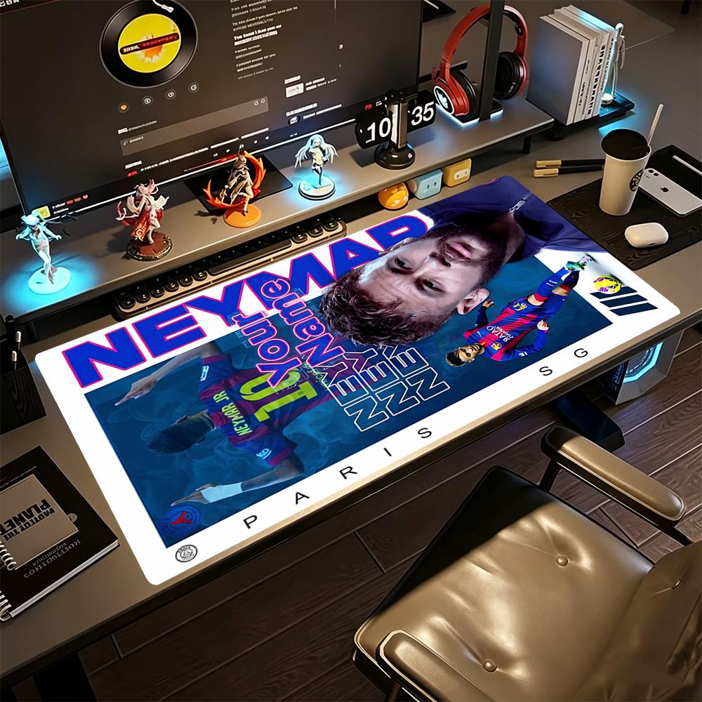 Neymar Jr Fußball Kunstwerk Personalisieren Sie Ihren Namen Mauspads Gaming Laptop Mauspads Computertisch Tastaturmatte Rutschfester Gummiunterseite