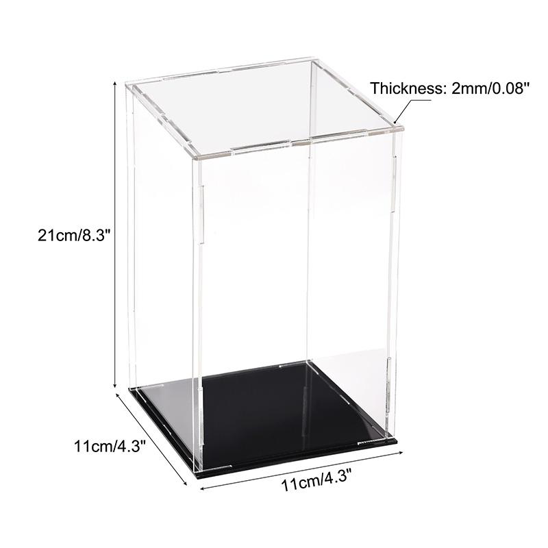 Clear Acrylic Display Case Box Dustproof Storage Countertop Box Protection Showcase Cube Figures Collectibles Model Toy Show Box