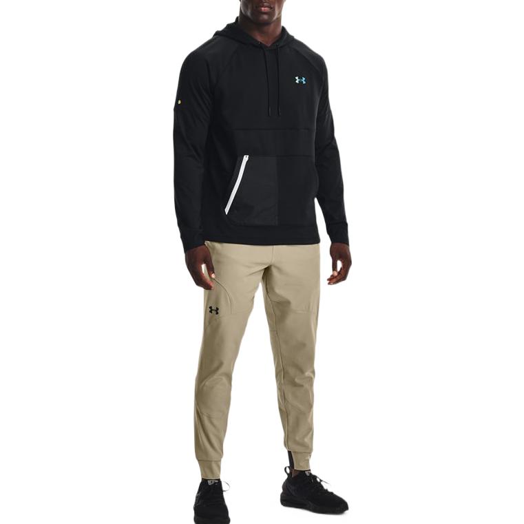 Under Armour Unstoppable Knitted Sweatpants Men's Khaki Gray Moderate Cuffed Pants 1352027-037