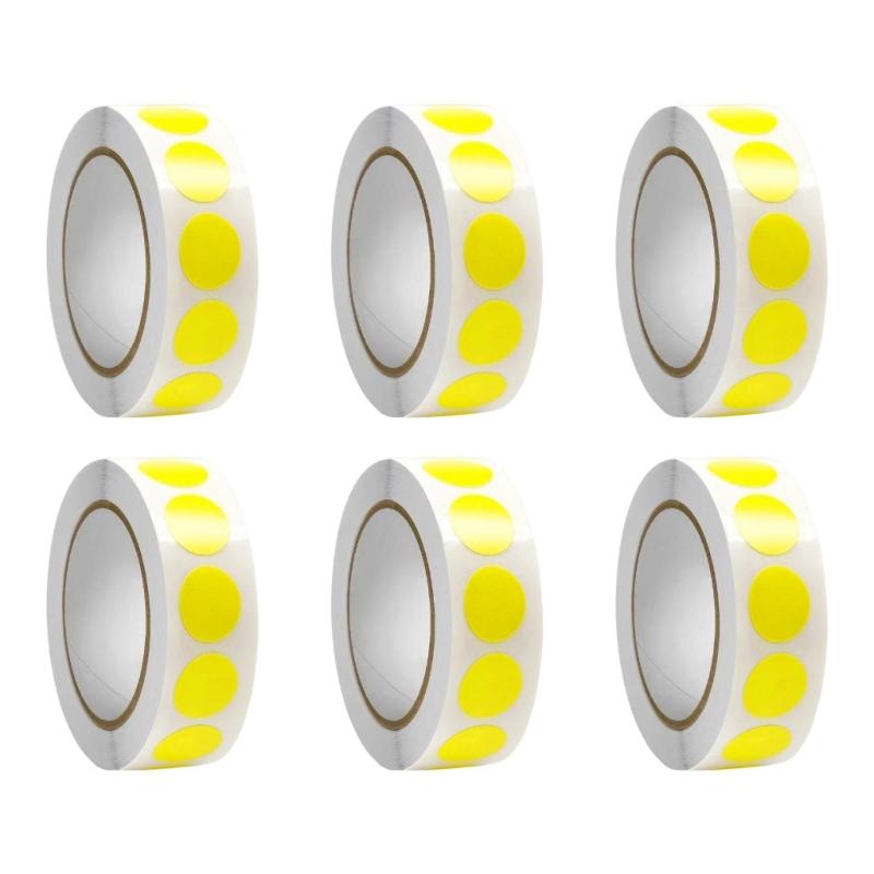 6 Rolls Circle Sticker Round Sticker Red Dot Sticker For File Sorting Inventory Marking Classroom Supplies