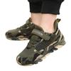 New style boys' military camouflage sneakers, new children's shoes, mesh sneakers, medium and large sizes, with Velcro straps, running shoes, casual