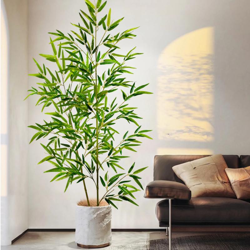 1 Lush Artificial Bamboo Leaf Plant,Low Maintenance,Suitable for Indoor and Outdoor Decoration Perfect for Home,Garden Displays