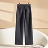 2024 Podzim/Zima Dámské zeštíhlující kalhoty se širokými nohavicemi ze směsi vlny