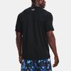 Under Armour Rush Series Logo Crew Neck T-Shirt Men Tops Black 1366138-001