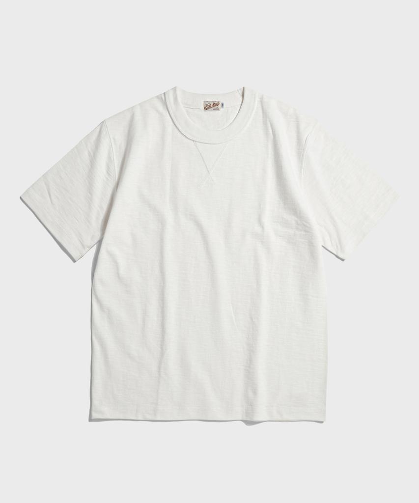 Beulonseun 10.5 Oz Usa Cotton Tubular Gusset Tee White
