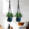 35 Inch Hanging Flower Pot Net Bag Hand Woven Planter Hanger Nordic Style Hemp Rope Wall Hanging Basket for Flower Pot Horticultural Green Plant