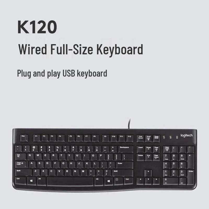

Logitech K120 Full-Size Wired Office Keyboard