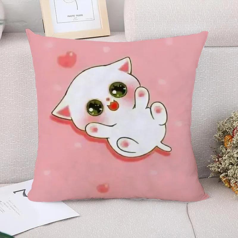 Cute Cat Decorative Pillowcase Living Room Office Home Pillowcase Car Ornaments