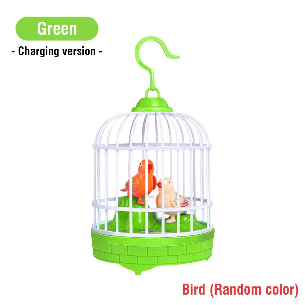 Talking Electric Bird Inductive Sound Control Birdcage Simulation Funny Toy Novelty Gift Birdcage Voice Educational Toy Kid Gift