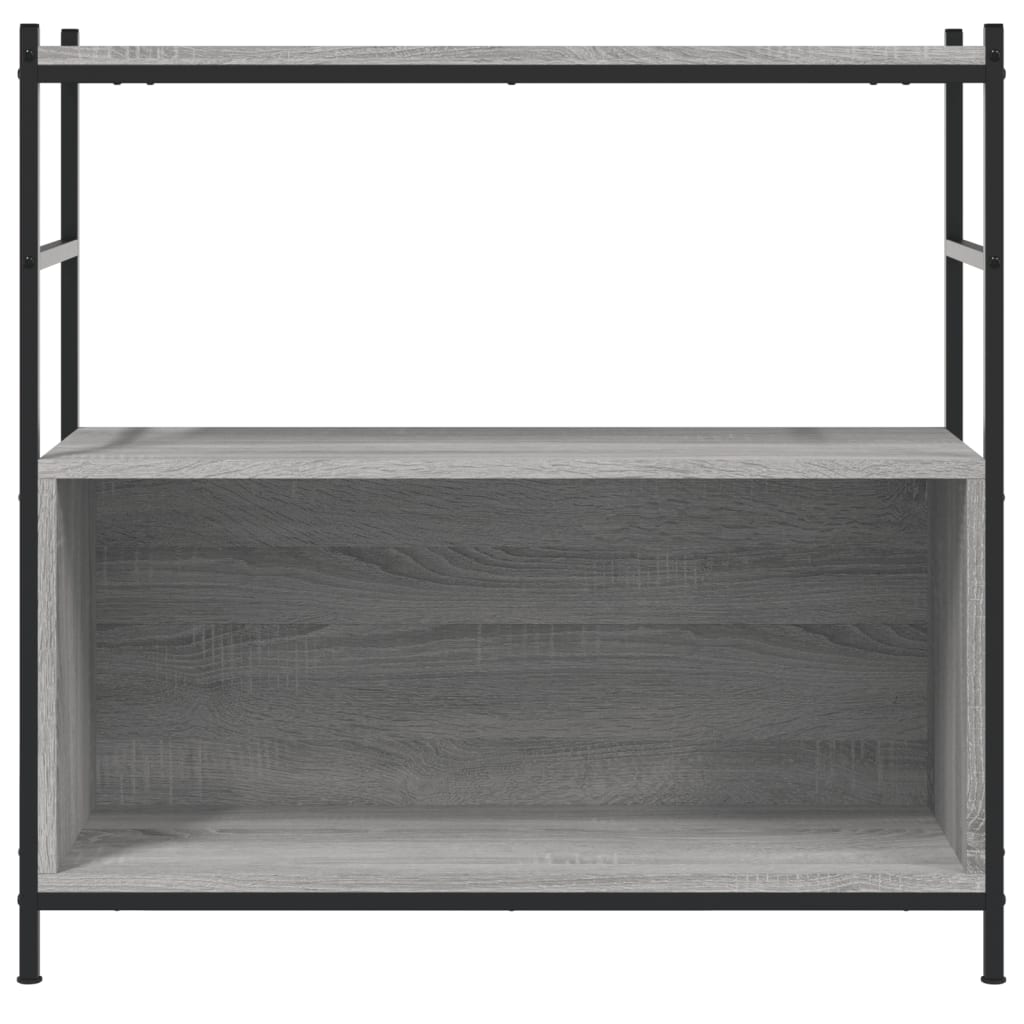 Bookcase Grey Sonoma 80x30x78.5 cm Engineered Wood and Iron