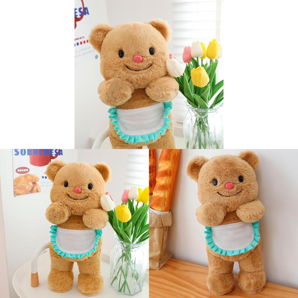 Butter Bear Plush Stuffed Animal Toy Soft Pp Cotton Cuddle Pillow For Kids Room Decor