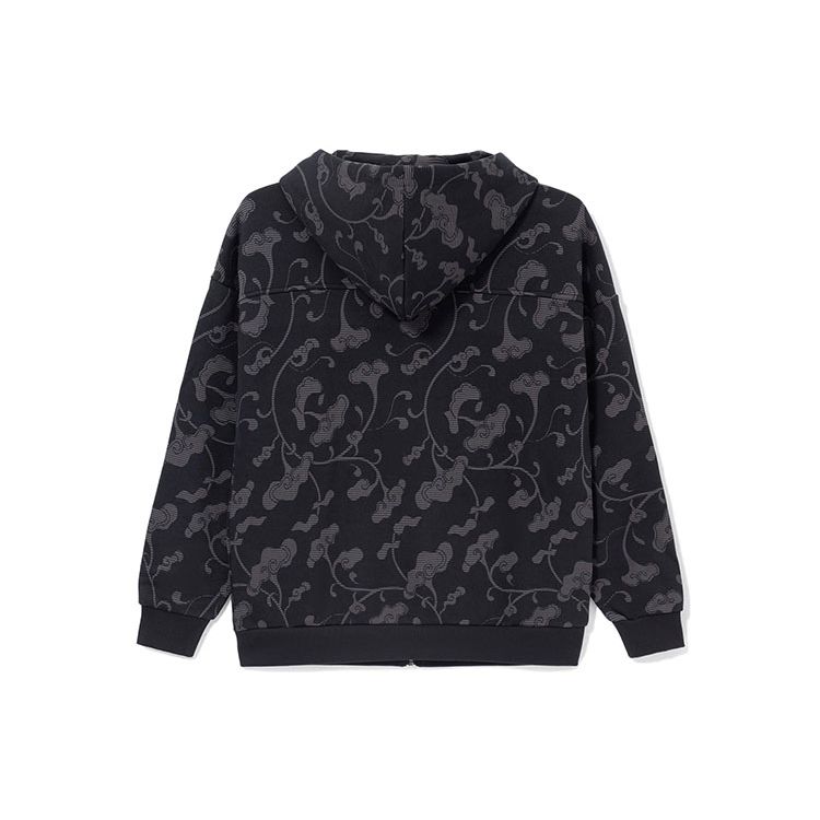 Li-Ning Reishi Series Loose Zip-up Hoodie Sport Jacket Men Outerwear Black AWDRF53-3